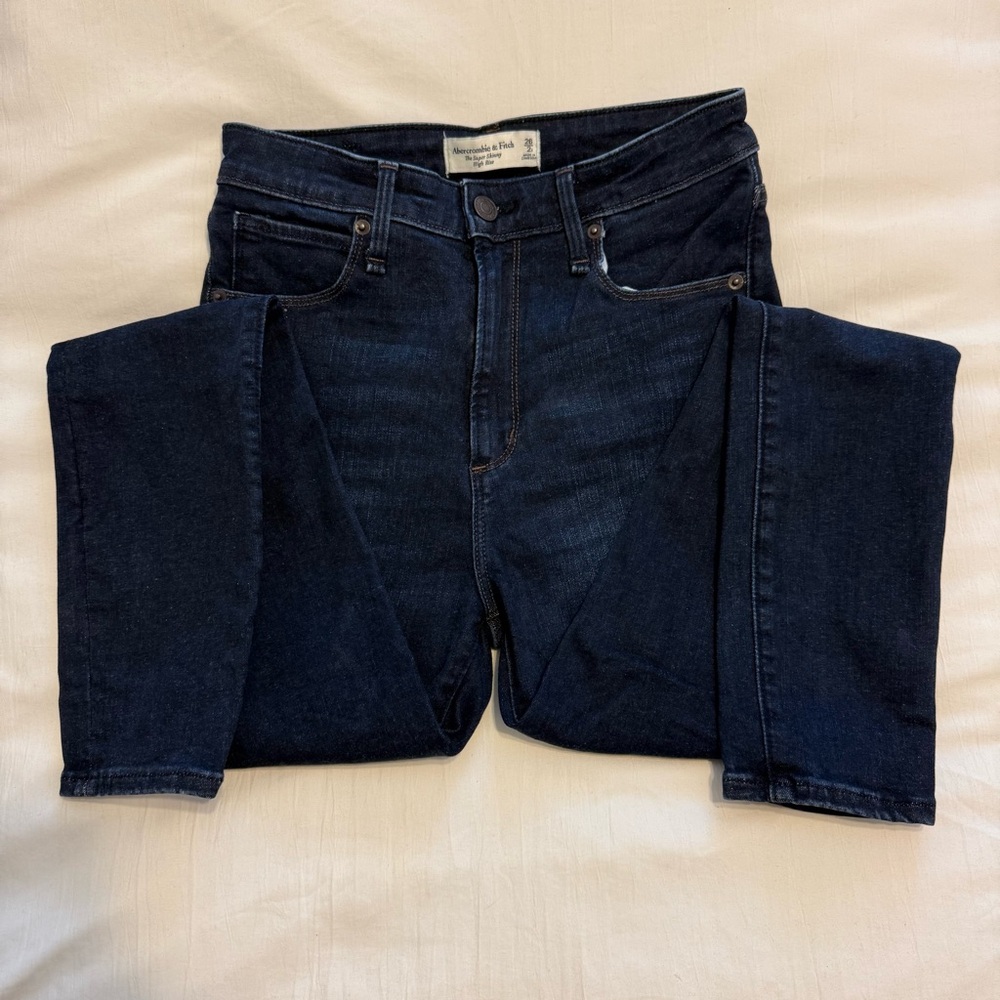 Abercrombie & Fitch the super skinny high rise dark blue - 26/2s
